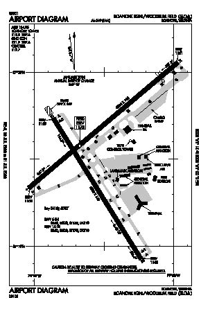 Roanoke Rgnl/woodrum Field Airport (ROA) - Map, Aerial Photo, Diagram