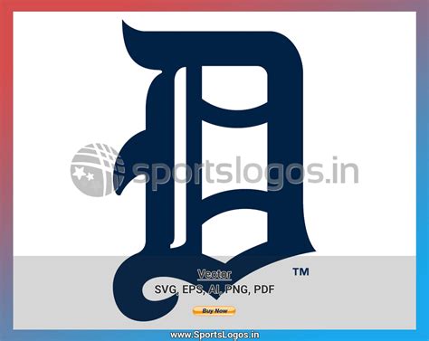 Detroit Tigers American League Baseball Sports Vector