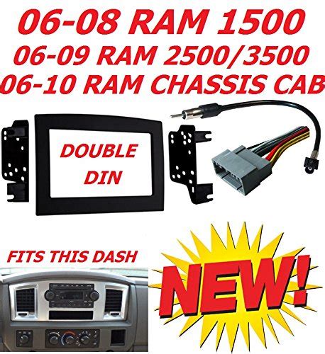 2006 2010 Dodge Ram Double Din Car Radio Stereo Installation Kit Harness Antenna Adapter