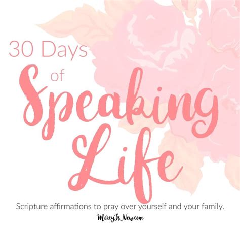 Speak Life Scripture