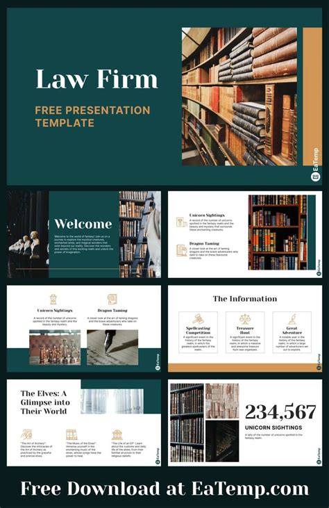 Law Firm PPT Presentation Template - EaTemp