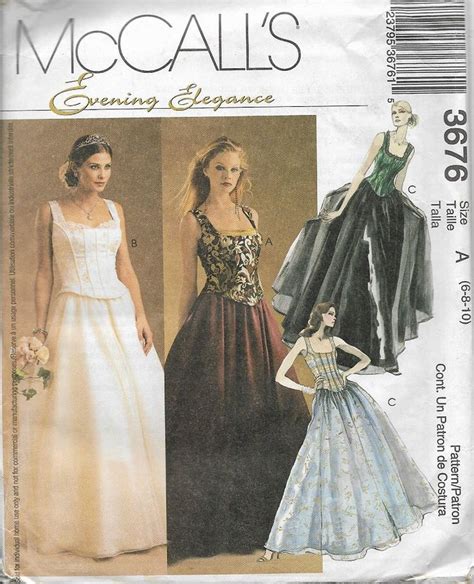 McCall S 3676 Evening Elegance Sewing Pattern Misses Miss Etsy In