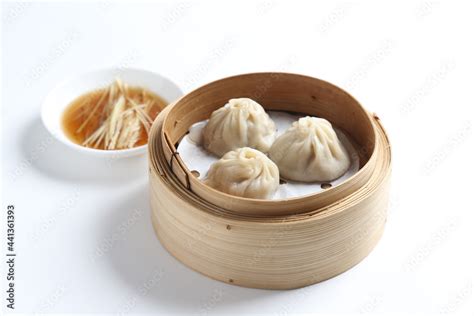 Steamed Xiao Long Bao Shanghai Small Meat Dumpling In Bamboo Basket