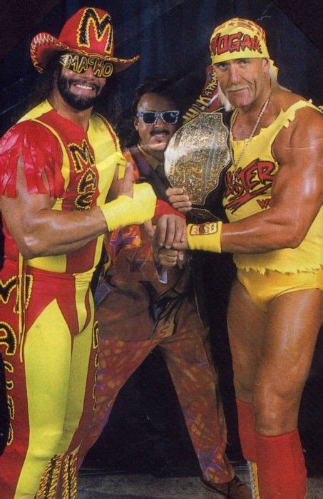 Hulk Hogan, Jimmy Hart and "Macho Man" Randy Savage | World championship wrestling, Macho man ...