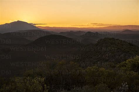 South Africa Rooiberg Mountain Scenery In The Morning Stock Photo