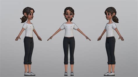 3d Model Tiana Cartoon Girl Character Vr Ar Low Poly Cgtrader