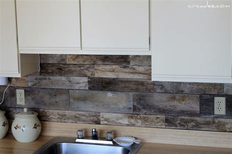 Reclaimed Wood Backsplash Happy Diying