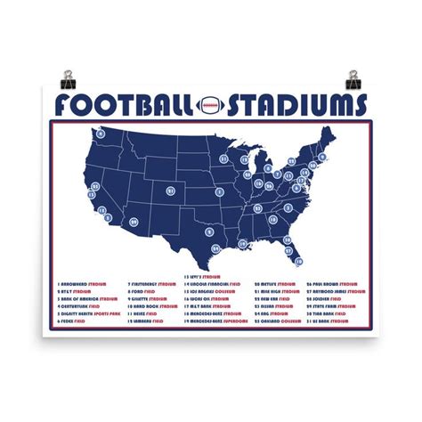 Football Stadium Map, NFL Stadium Map, NFL Stadiums, Football Stadiums