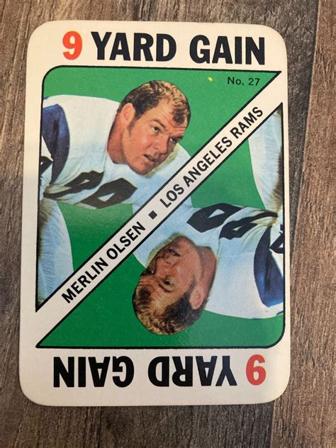 MERLIN OLSEN 1971 Game Insert Card Topps 27 Of 52 Vintage LOS ANGELES