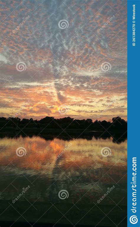 Port Dalhousie Water Front Trail Ontario Lake Canada At Sunset Stock