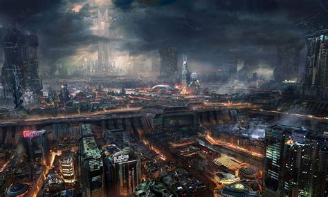 Futuristic City Night Wallpapers - Top Free Futuristic City Night ...