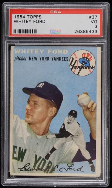 Lot Detail 1954 Whitey Ford New York Yankees Topps 37 Baseball