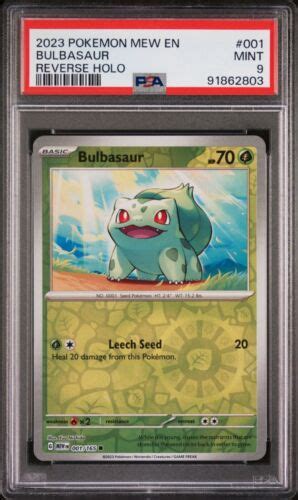 2023 Pokemon Mew En 151 001 Bulbasaur Reverse Holo Psa 9 Ebay