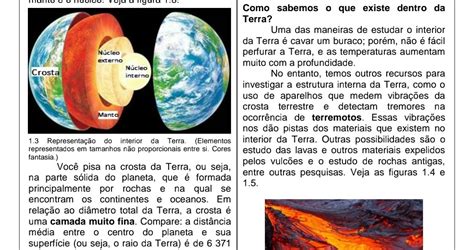 👍ciências Estrutura E Camadas Da Terra Atividade De Ciências Para Trabalhar Estrutura E Camadas