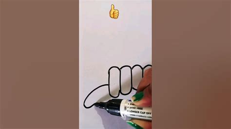 How To Draw Thumbs Up Step By Step Very Easy Drawing Short Video