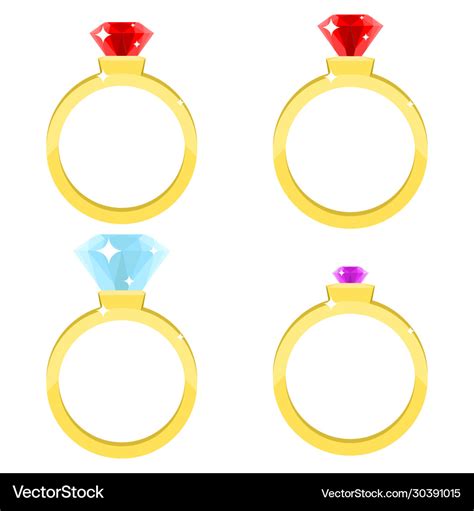 Engagement ring Royalty Free Vector Image - VectorStock