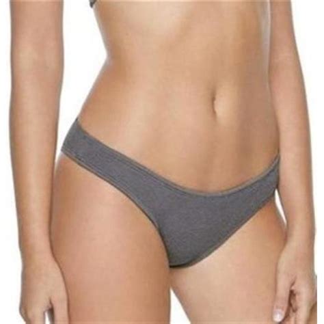 Pilyq Swim Nwt Pilyq Pq Sand Reef S Gray Textured Cheeky Bikini