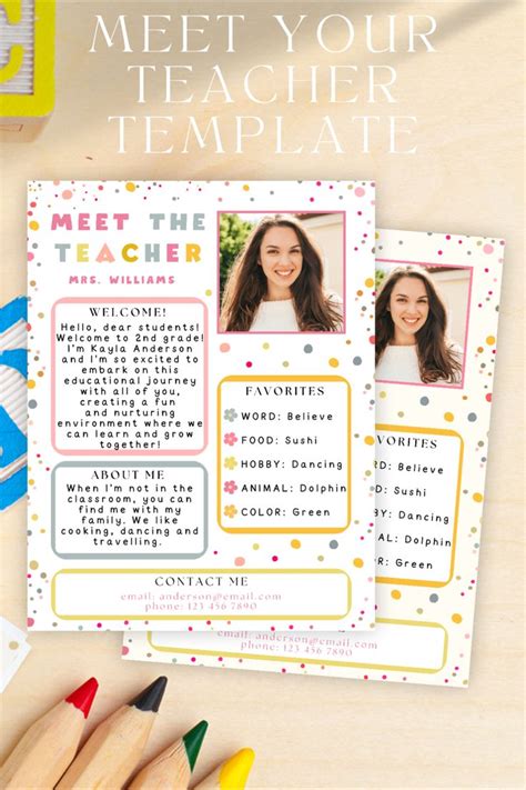 Meet The Teacher Editable Template Teacher Kindergarten Letter Template