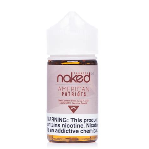 Naked 100 Tobacco American Patriots 60ml De Vapours Area