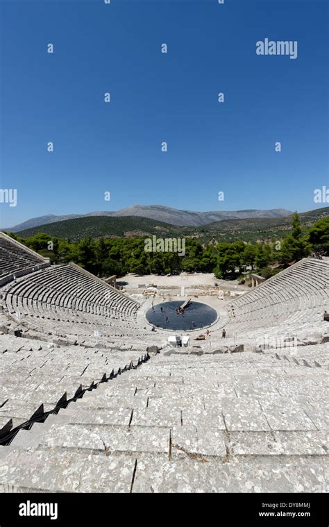 Das Antike Griechische Theater Im Sanctuary Asklepios Skulap