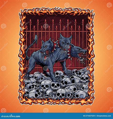 Cerberus Illustration Stock Vector Illustration Of Beast 271837529