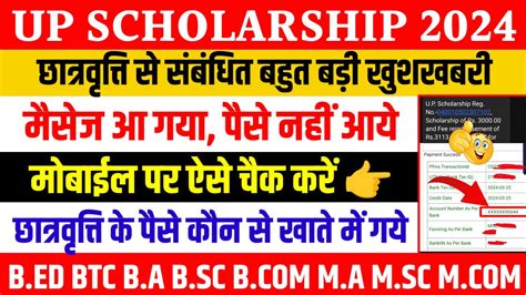 Up Scholarship Pfms Status Kaise Dekhe Up Scholarship Status Kaise