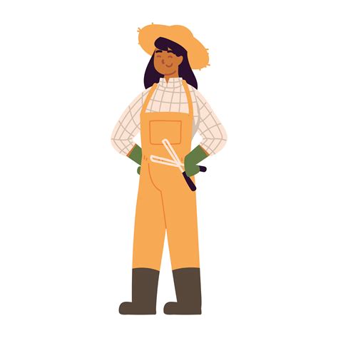 Farmer Woman Vector Art Icons And Graphics For Free Download