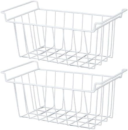 ISPECLE Chest Freezer Organizer 4 Pack Stackable Freezer Baskets For