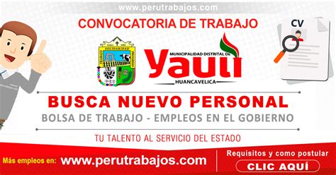 Municipalidad De Yauli Huancavelica Convocatoria Nuevos