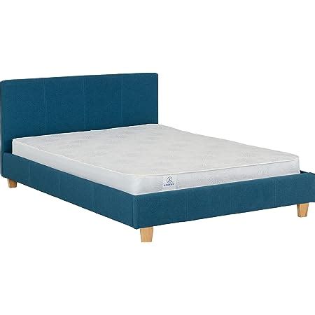 Seconique Prado Double Ft Inch Bed Frame In Petrol Blue Fabric And