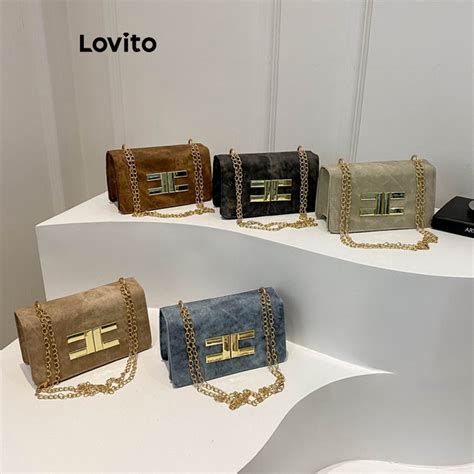 Lovito Bolsa De Ombro Pequena Vers Til Casual Correntes De Metal