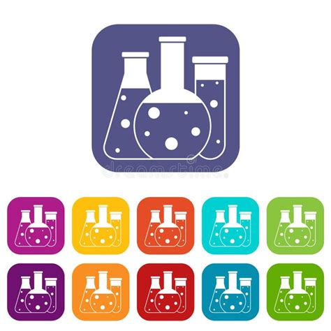 Icono De Los Frascos Del Laboratorio Estilo Simple Stock De