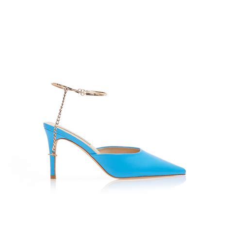 Cz Enka Mule Nude Z Ekosk Ry Z Odpinanym Z Otym Paseczkiem Tsoukalas Shoes