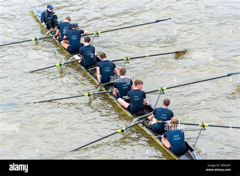 Boat Race 2023 Isis Oxford Mens Reserve Team Boat After Crossing The