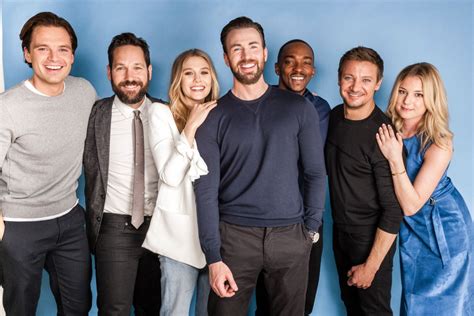 Sebastian Stan, Paul Rudd, Elizabeth Olsen, Chris Evans, Anthony Mackie, Jeremy Renner, Emily ...