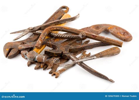 Old Rusty Tools Isolated Stock Image Image Of Equipment