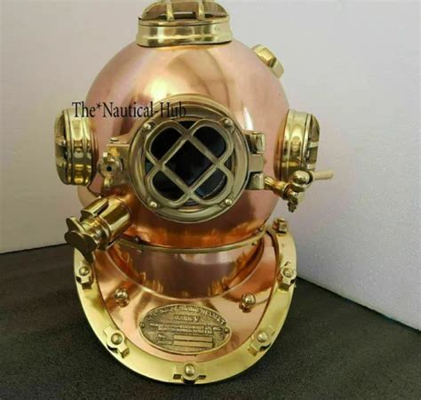 CASQUE DE PLONGÉE Antique 18 Maritime US Navy Mark V Scuba Boston