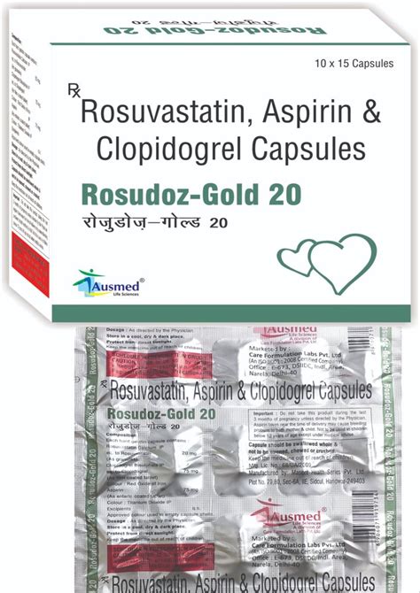 Rosudoz Gold Rosuvastatin Clopidogrel And Aspirin Capsules Ausmed At