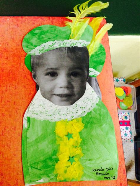 a child's portrait is displayed on an orange and green paper plate with ...