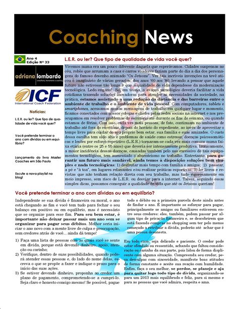 Coaching News – 2012 | Adriana Lombardo