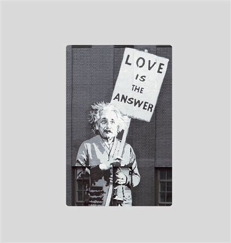 Fridge Magnet Albert Einstein Love Is The Answer Graffiti No Residue