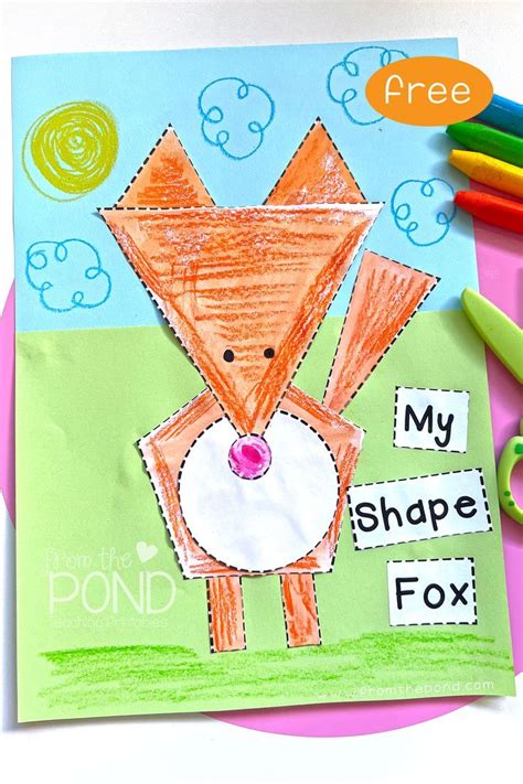 Shape Craft Updates Math Crafts Fox Craft Preschool Fox Crafts