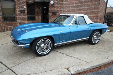 Nassau Blue 1966 Corvette Conv For Sale