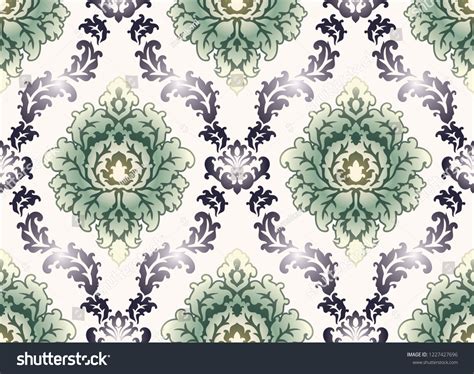 Seamless Victorian Damask Pattern Stock Vector Royalty Free