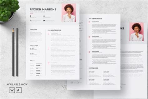 Resume Word Template Graphic by NanoAgency · Creative Fabrica