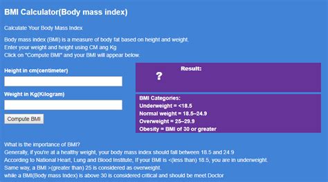 Bmi Calculator Male Cm Kg - Aljism Blog