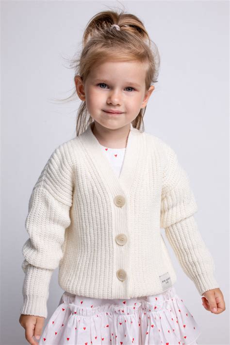 Cardigan 'Ema' kids milk white - ROBI AGNES