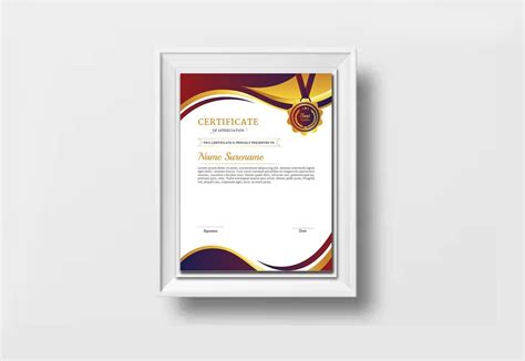 Abstract Certificate Template Design V-15 - Design Cuts