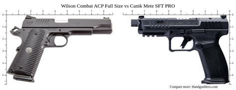 Wilson Combat ACP Full Size Vs Canik Mete SFT PRO Size Comparison