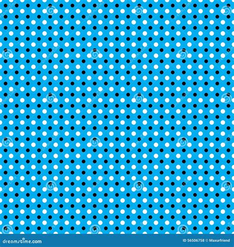 Blue And Black Polka Dots Background